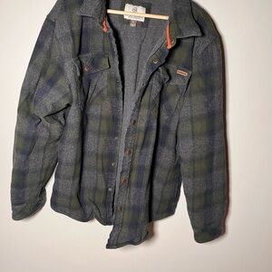 Legendary Whitetails Men's Navy and Olive Plaid Shirt Jacket